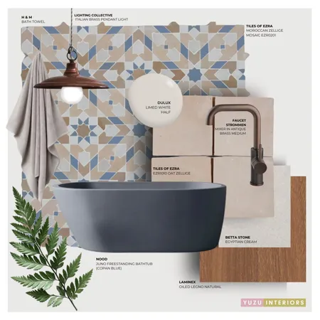 Colourful Moroccan Bathroom Interior Design Mood Board by Yuzu Interiors on Style Sourcebook