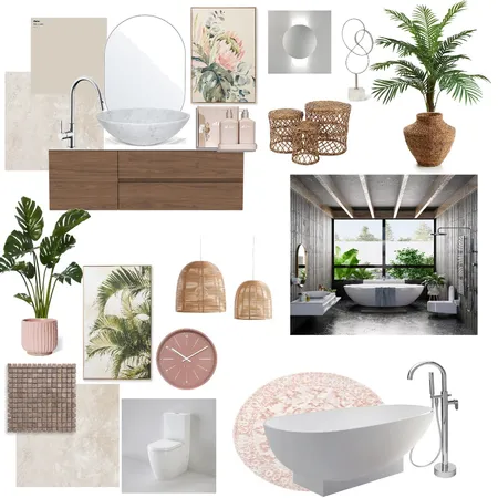 Tropical Oasis Bath Interior Design Mood Board by Sheba.Interiors on Style Sourcebook