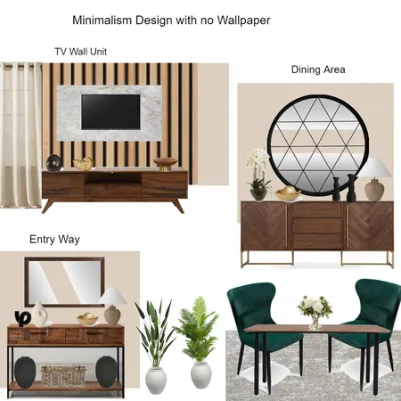 Minimalist Off white Curtains Design Color Scheme with No wallpaper Hanny Interior Design Mood Board by Asma Murekatete on Style Sourcebook