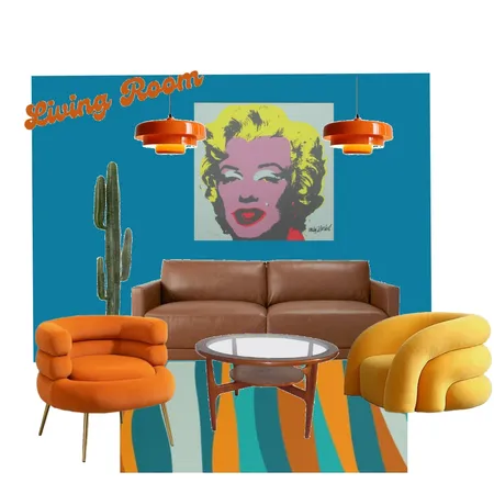 Retro Living Room Interior Design Mood Board by AngieWard on Style Sourcebook