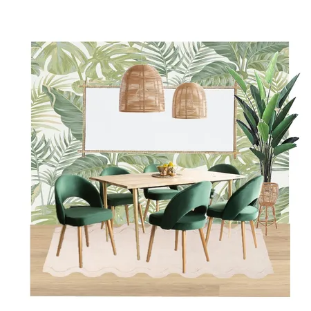 Tropical Dining Room Interior Design Mood Board by AngieWard on Style Sourcebook