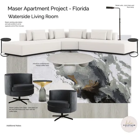Maser Apartment - Waterside Living Room Interior Design Mood Board by Helen Sheppard on Style Sourcebook