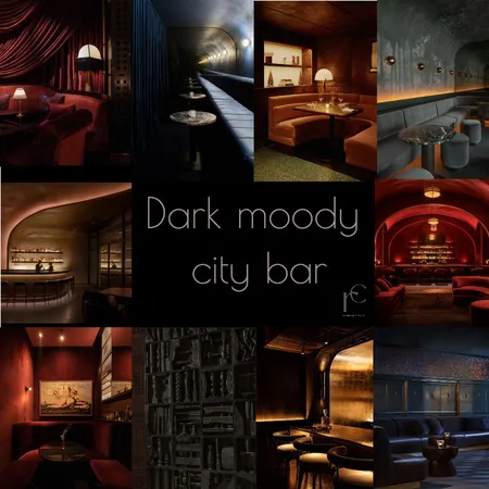 dark moody city bar Interior Design Mood Board by Interior Design Rhianne on Style Sourcebook