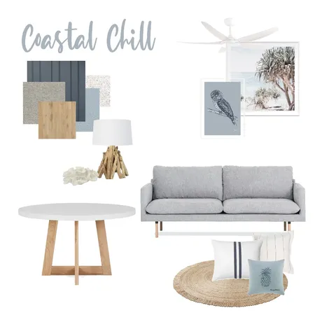 Coastal Chill - Module 3 Interior Design Mood Board by IDI on Style Sourcebook