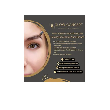 What Should I Avoid During the Healing Process for Nano Brows? Interior Design Mood Board by glowconceptcosmetic on Style Sourcebook