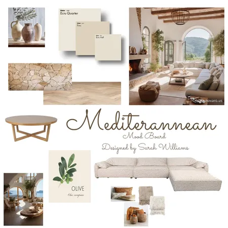 Mediterranean Mood Board Interior Design Mood Board by SarahL on Style Sourcebook