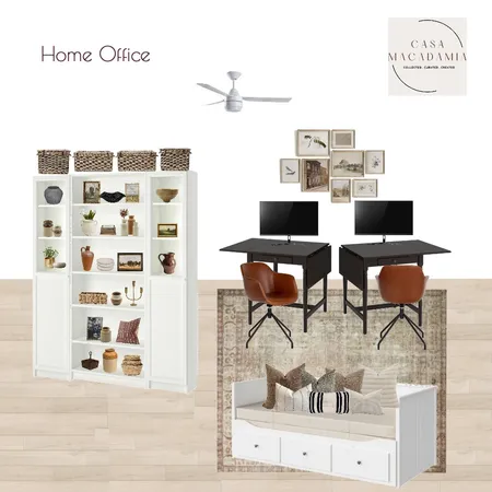 Home Office (White Billy combo) LOLOI RUG Interior Design Mood Board by Casa Macadamia on Style Sourcebook