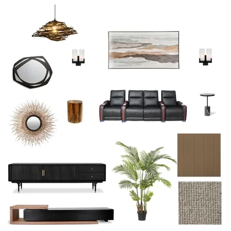 Home Theatre Interior Design Mood Board by Brenda Malcolm on Style Sourcebook