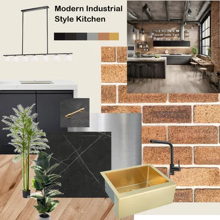 Modern Industrial Kitchen Interior Design Mood Board by Naomi on Style Sourcebook