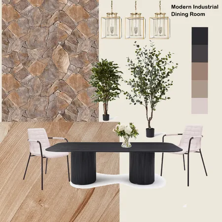 Modern Industrial Apartment Dining Room Interior Design Mood Board by Naomi on Style Sourcebook