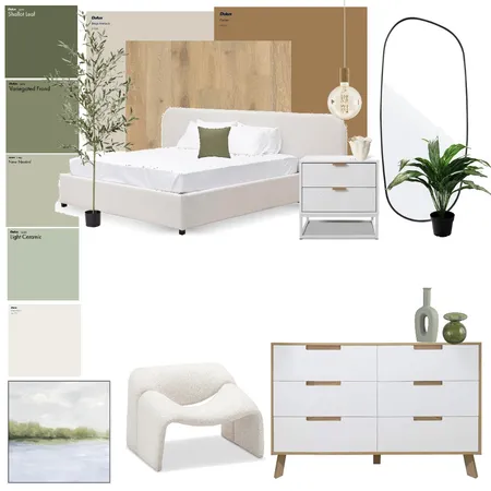 minimalist green bedroom Interior Design Mood Board by mon.ste on Style Sourcebook