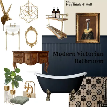 Room Specific - Modern Victorian Bathroom Interior Design Mood Board by ZuriDesigns on Style Sourcebook