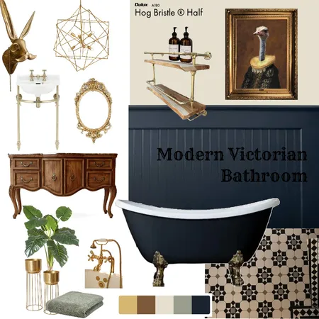 Room Specific - Modern Victorian Bathroom Interior Design Mood Board by ZuriDesigns on Style Sourcebook