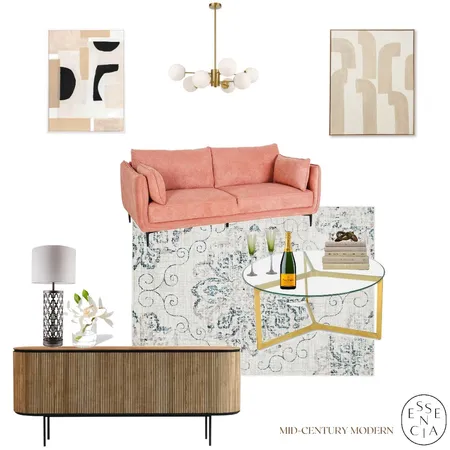 Soft feminine lounge Interior Design Mood Board by Essencia Interiors on Style Sourcebook
