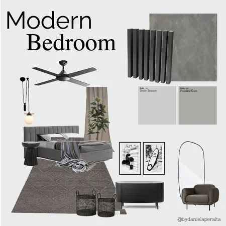 Modern Bedroom Interior Design Mood Board by DanielaPeralta on Style Sourcebook