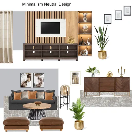 Minimalist Neutral Design Color Scheme Caroline's Living Room Interior Design Mood Board by Asma Murekatete on Style Sourcebook