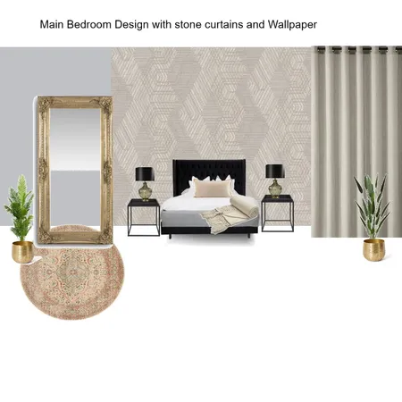 Minimalist Stone Curtains Design Color Scheme with Wallpaper: Caroline Interior Design Mood Board by Asma Murekatete on Style Sourcebook
