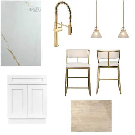 Kitchen (Gold Barstools) Interior Design Mood Board by Rachel on Style Sourcebook