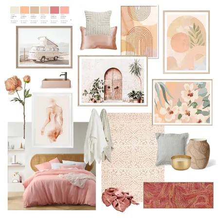 A Touch of Peach Interior Design Mood Board by Bella Living on Style Sourcebook