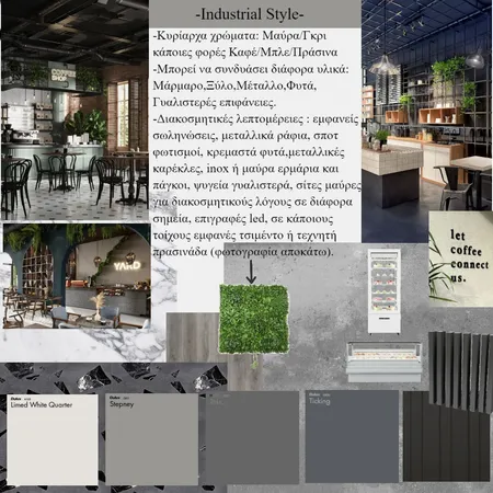 Industrial coffee Interior Design Mood Board by Feniakravariti on Style Sourcebook