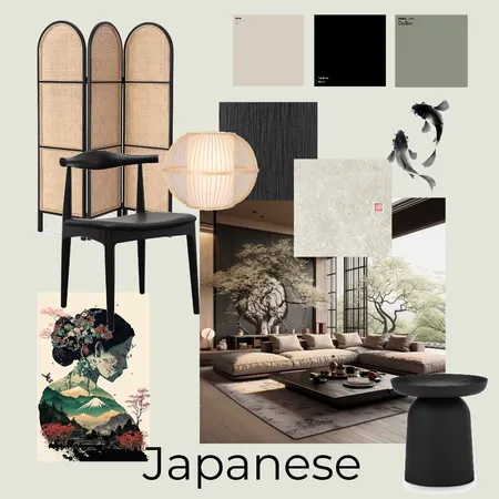 Japanese Design Style Board Interior Design Mood Board by allie_reading on Style Sourcebook