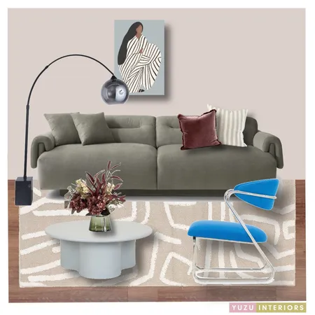 Cool Chrome Living Room Interior Design Mood Board by Yuzu Interiors on Style Sourcebook