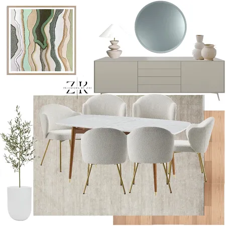 Modern warm dining room Interior Design Mood Board by Interiors By Zai on Style Sourcebook