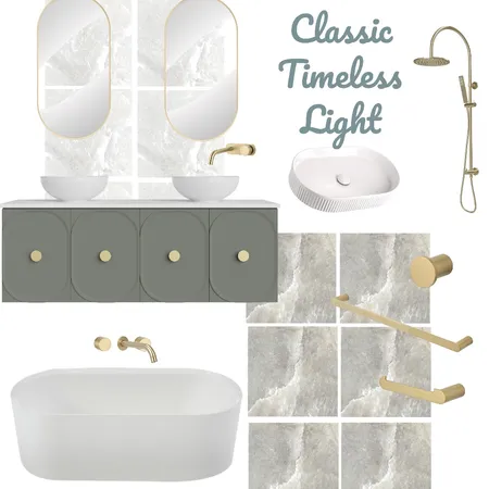 Classic Timeless Light Bathroom Interior Design Mood Board by Di Taylor Interiors on Style Sourcebook