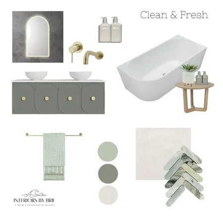 Clean and Fresh Bathroom Interior Design Mood Board by Interiors by Brie on Style Sourcebook