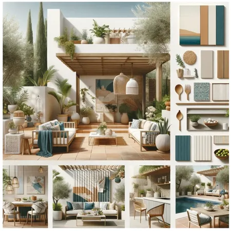 Modern Mediterranean Alfresco Interior Design Mood Board by Luke Moulton on Style Sourcebook