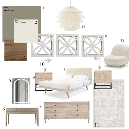 DIDS107 guest room 1 Interior Design Mood Board by laila elamir on Style Sourcebook