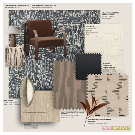Textured Earthy Bedroom Interior Design Mood Board by Yuzu Interiors on Style Sourcebook