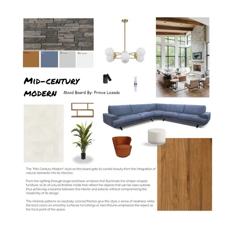 Mid-Century Modern Interior Design Mood Board by PrinceLozada on Style Sourcebook