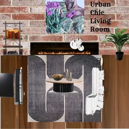 Urban Chic Living Room Interior Design Mood Board by foureverchrissy on Style Sourcebook