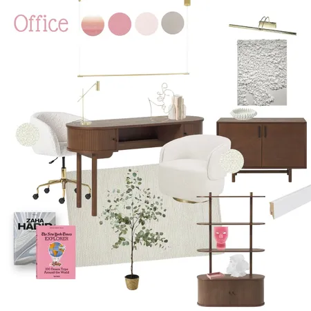 Pink Office Interior Design Mood Board by ChristinaAlbah on Style Sourcebook