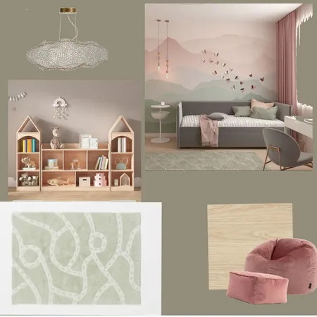 Kid's Room in Green Interior Design Mood Board by olga_shakina@yahoo.com on Style Sourcebook