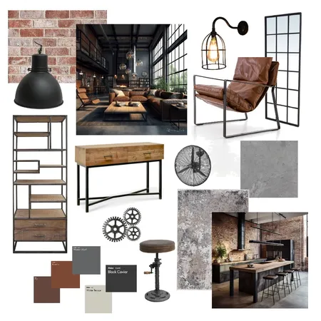 Industrial Style Interior Design Mood Board by AngieWard on Style Sourcebook