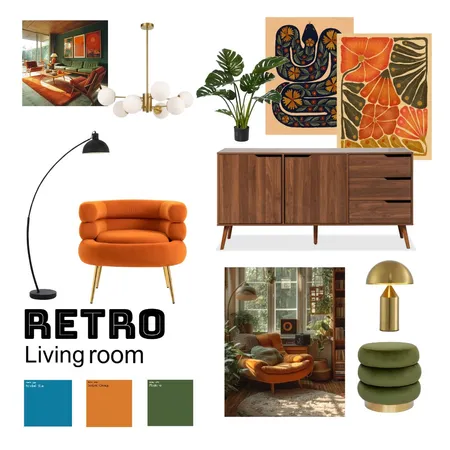 Retro Interior Design Mood Board by LEAHRT on Style Sourcebook