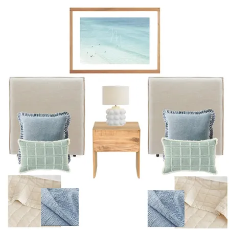 Second Bedroom - Blues and Greens Interior Design Mood Board by LaraMcc on Style Sourcebook
