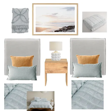 Second Bedroom - Blues and Greys Interior Design Mood Board by LaraMcc on Style Sourcebook