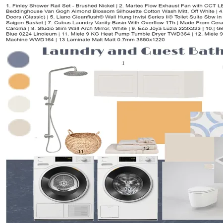 Laundry and Guest Bathroom Interior Design Mood Board by sano.campos@hotmail.com on Style Sourcebook