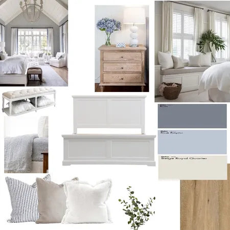 Hampton bedroom Interior Design Mood Board by Courtney Hazbic Interiors on Style Sourcebook