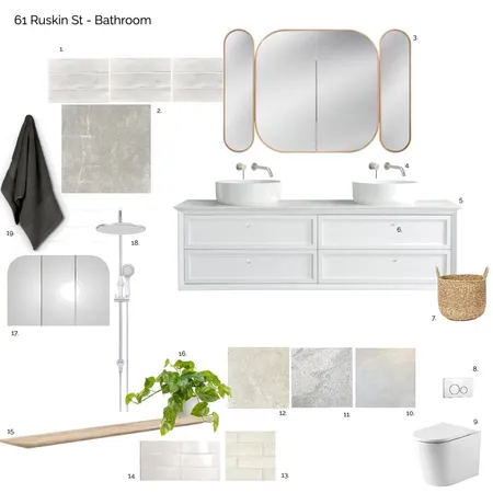 61 Ruskin Bathroom moodboard Interior Design Mood Board by Susan Conterno on Style Sourcebook