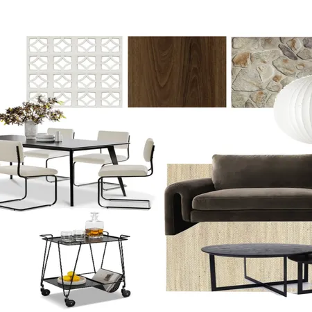 Mid Century Living/Dining Interior Design Mood Board by Design By G on Style Sourcebook
