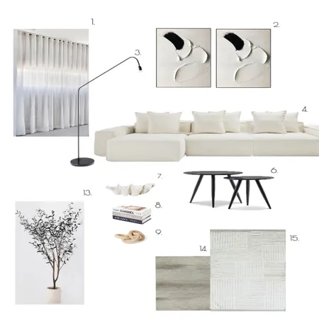 Sample Board Assignment 10-Living Room Interior Design Mood Board by Shanina94 on Style Sourcebook