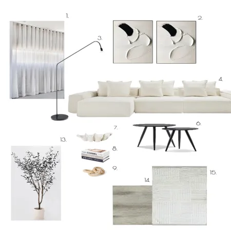 Sample Board 10-Living Room Interior Design Mood Board by Shanina94 on Style Sourcebook