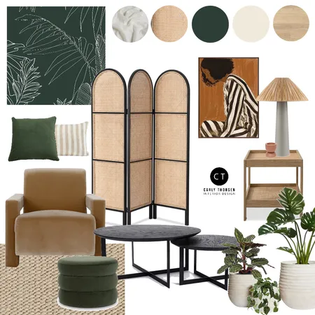 Tropical Living Interior Design Mood Board by Carly Thorsen Interior Design on Style Sourcebook
