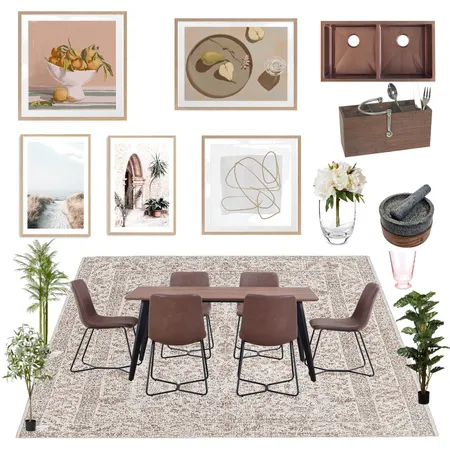Virgo: Earthy Browns (dining) - Moselle, designed by Wendy Interior Design Mood Board by Miss Amara on Style Sourcebook