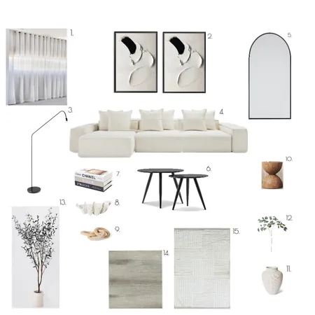 Sample Board Assignment 10-Living Room Interior Design Mood Board by Shanina94 on Style Sourcebook