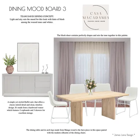 Casa Davis Dining Concept 3 Interior Design Mood Board by Casa Macadamia on Style Sourcebook